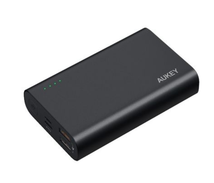 Aukey 10000mAh Alum USB-C Powerbank with Quick Charge 3.0 - Black - Zoom Image 1