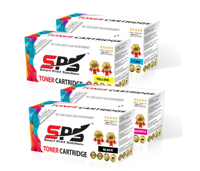 SPS Compatible Toner Cartridges CF400A CF401A CF402A CF403A CF201 A 201A Set of 4 Pack for HP Color LaserJet Pro - Black,Cyan,Yellow and Magenta - Zoom Image