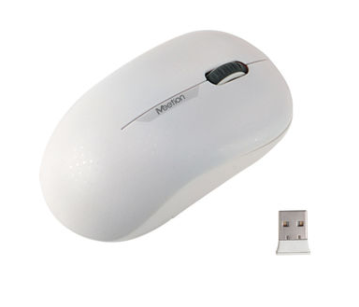 Meetion R545 Cordless Optical USB Computer 2.4GHz Wireless Mouse - White - Zoom Image