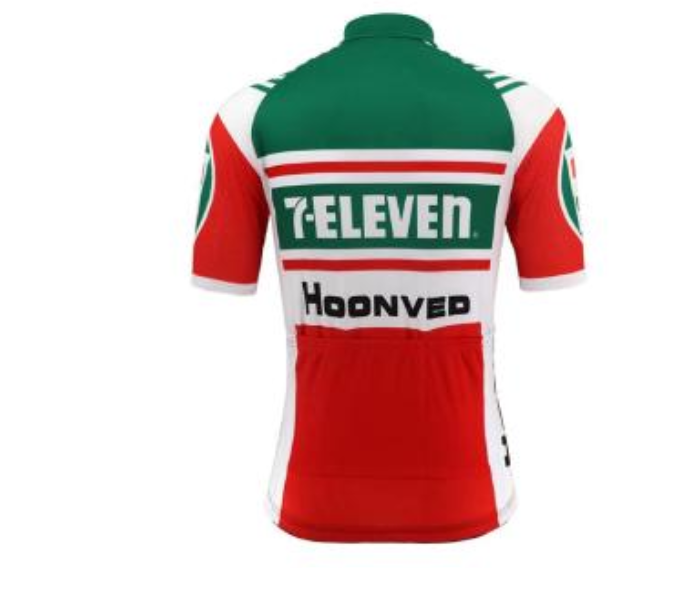 Retro Design Coolmax Polyester Full Zipper 9D Pad- 711 Mens Small Cycling Jersey Set - Red and Green - Zoom Image 3