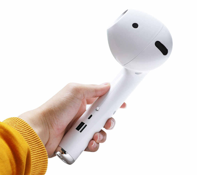 Giant Wireless Bluetooth Earphone Speaker for AirPods- White - Zoom Image 1