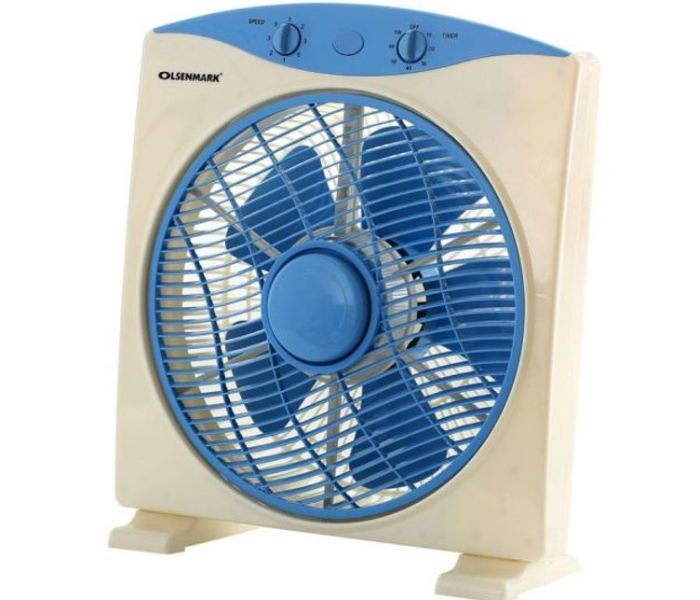 Olsenmark OMF1723 12-inch 2 Speed Box Fan - Blue & White - Zoom Image 3