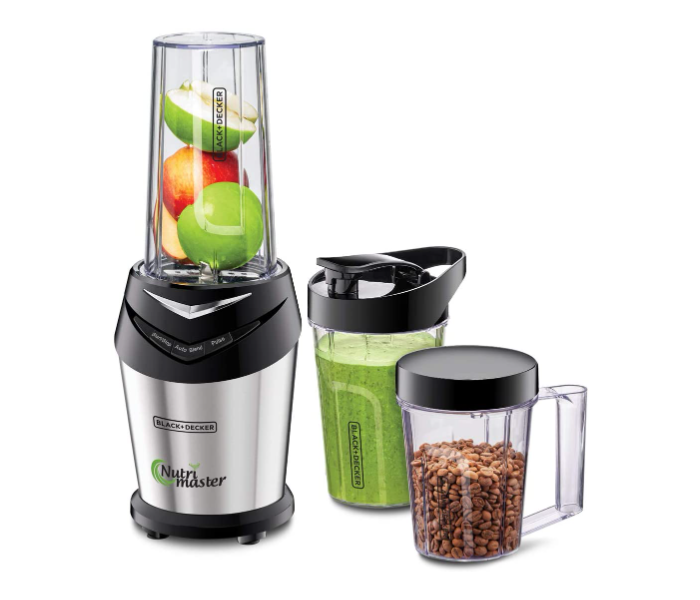 Black and Decker NE600-B5 600W Blender and Smoothie Maker with 3 Jars - Silver and Black - Zoom Image 4