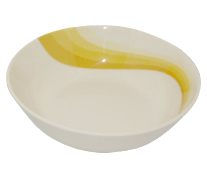 Royalford RF8047 6-inch Melamine Ware Super Rays Serving Bowl - Ivory & Yellow - Zoom Image 2