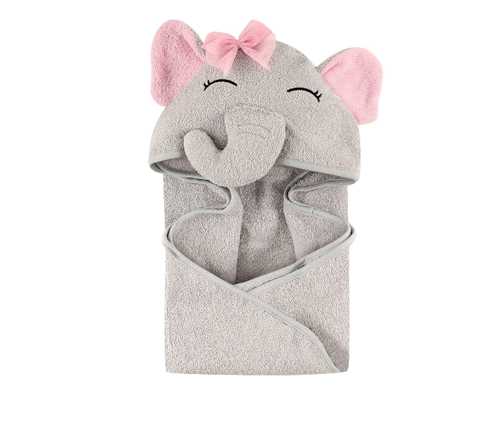 Hudson Baby Unisex Baby Cotton Elephant Face Hooded Towel - Zoom Image