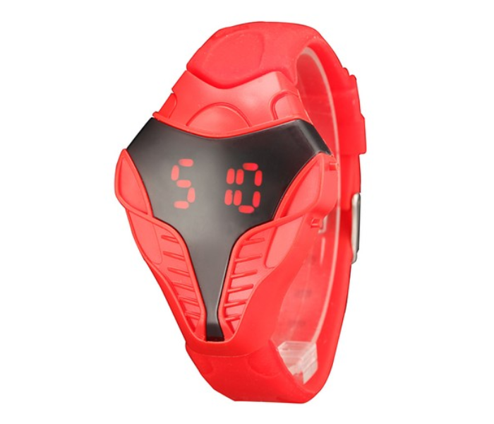 DGO Cobra Shape LED Silicone Band Wrist Watch - Red - Zoom Image