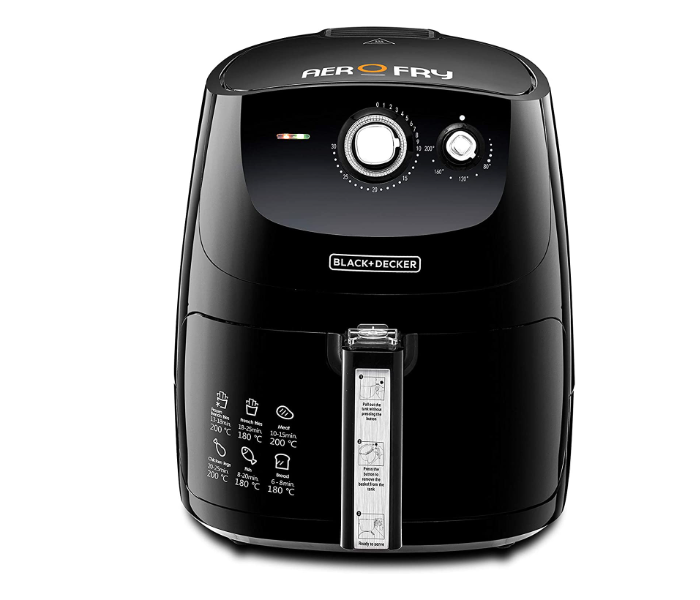 Black and Decker AF550-B5 5 Liters 9 in 1 Multifunction AerOfry Air Fryer - Black - Zoom Image 2