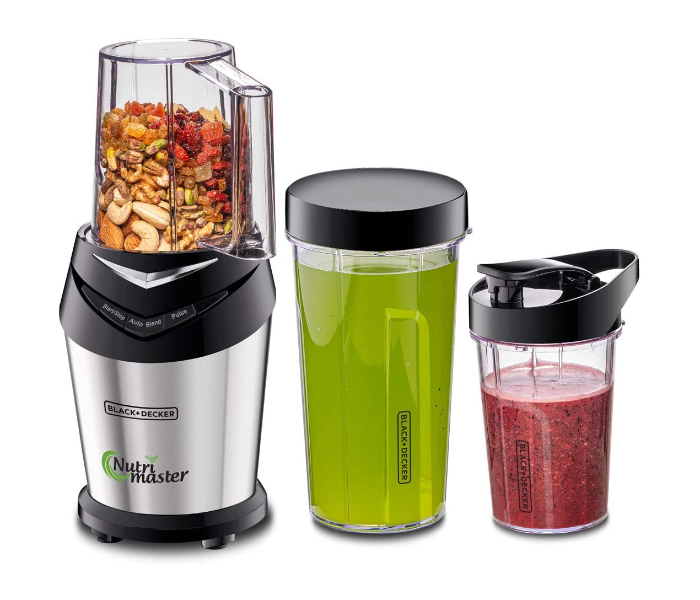 Black and Decker NE600-B5 600W Blender and Smoothie Maker with 3 Jars - Silver and Black - Zoom Image 3