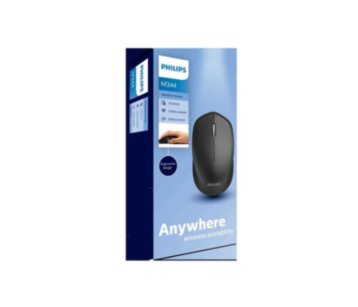 Philips M344 Wireless Mouse - Black - Zoom Image 2