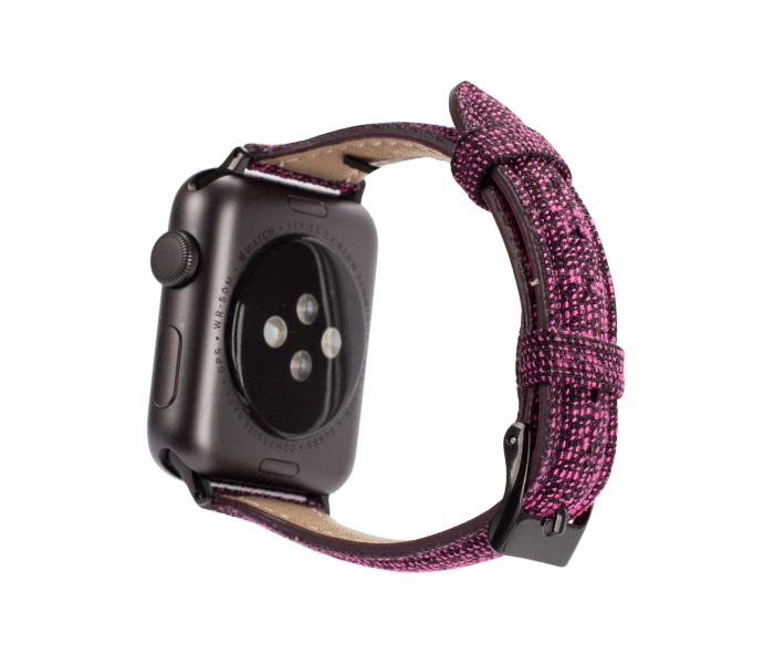 Promate TARTAN-38SM 38mm Canvas Watch Strap for Apple Watch Series - Purple - Zoom Image 3