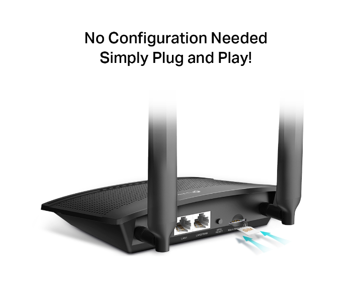 TP-Link TL-MR100 300 Mbps Wireless N 4G LTE Router - Black - Zoom Image 3