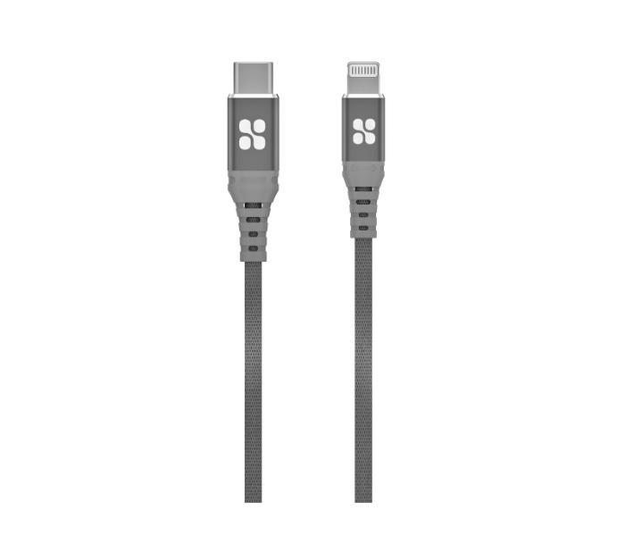 Promate Powercord-200 Mfi Certified Usb-C To Lightning Cable - Grey - Zoom Image 1