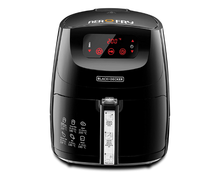 Black and Decker AF600-B5 5 Liters 12 in 1 Multifunction AerOfry Air Fryer - Black - Zoom Image 2