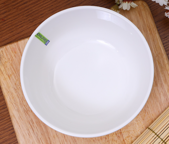 Royalford RF8768 7-inch Porcelain Ware Edge Design Bowl - White - Zoom Image 1