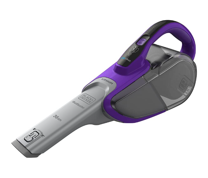 Black and Decker SVJ520BFSP-GB 36W Cordless 2-in-1 Vacuum Cleaner - Grey and Purple - Zoom Image 4