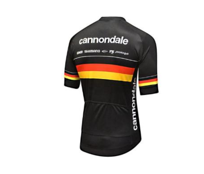 Cycling Medium Jersey Full Zip Coolmax Polyester Cannondale Orange Design - Black - Zoom Image 2