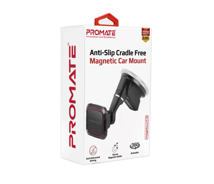 Promate Magmount-5 Magnetic Car Phone Mount - Black and Red - Zoom Image 5