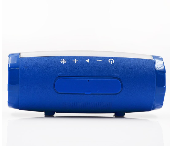 Portable Wireless Bluetooth Speaker LED Flash Style Outdoor Subwoofer Support FM Radio and TF Card- Blue - Zoom Image 2