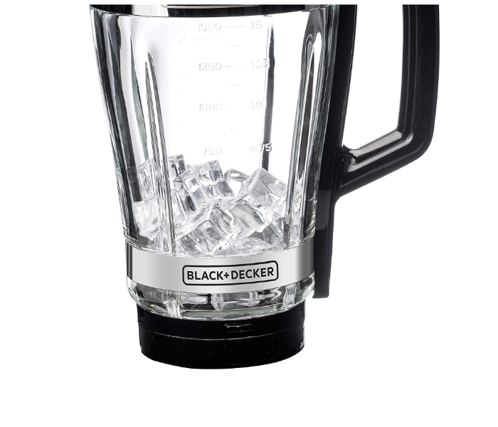 Black and Decker BX650G-B5 700W Blender and Smoothie Maker with Glass Jar - Black and Silver - Zoom Image 2