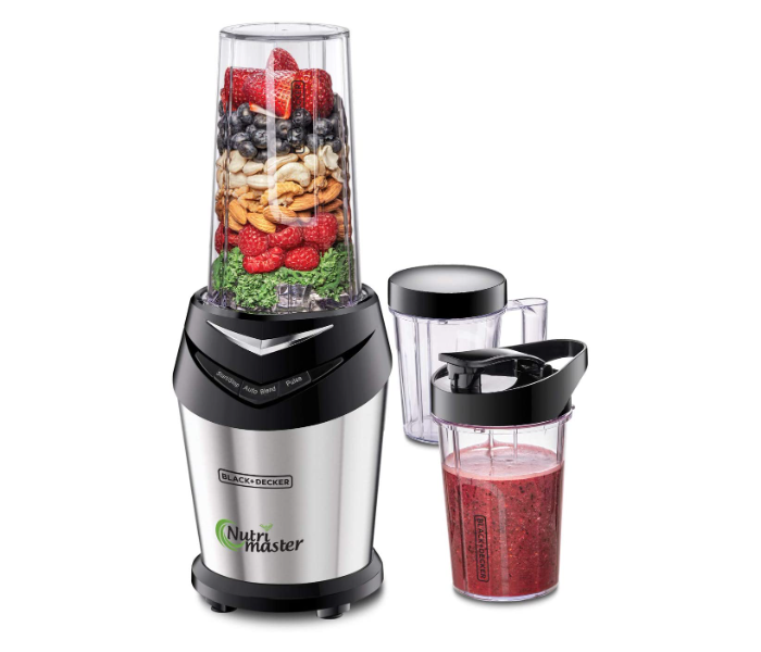 Black and Decker NE600-B5 600W Blender and Smoothie Maker with 3 Jars - Silver and Black - Zoom Image 1