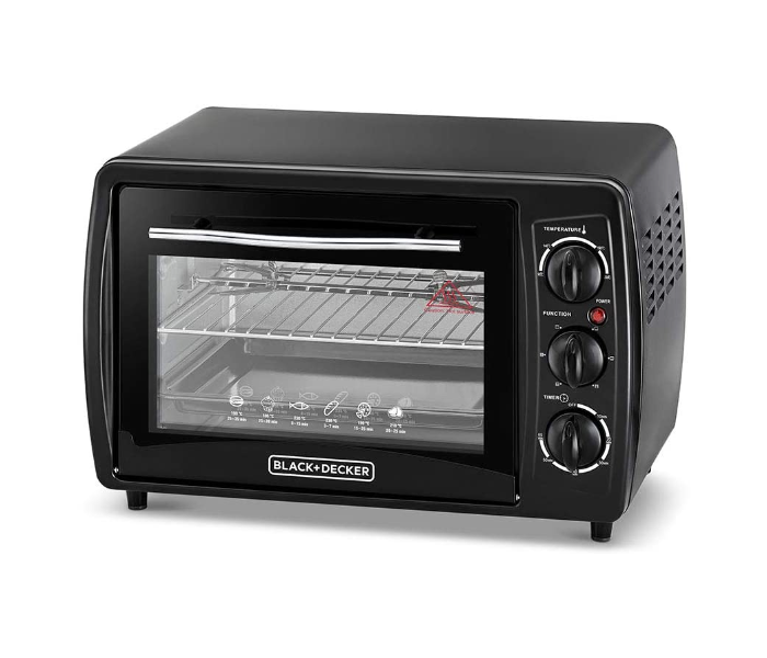 Black and Decker TRO19RDG-B5 19 Litre Toaster Oven with Double Glass and Rotisserie - Black - Zoom Image 1