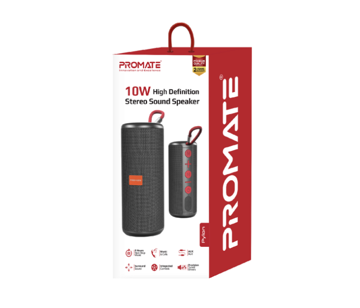 Promate Pylon 10W Portable Wireless Speaker - Black - Zoom Image 8