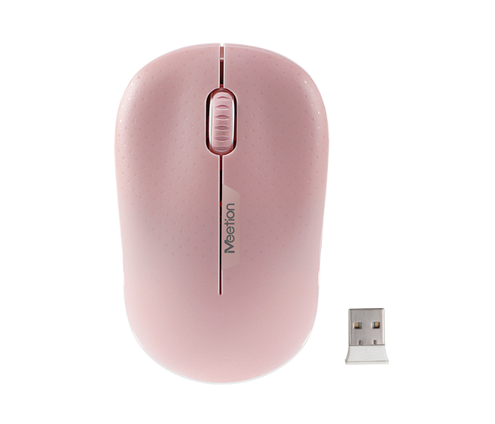 Meetion R545 Cordless Optical USB Computer 2.4GHz Wireless Mouse - Pink - Zoom Image 1