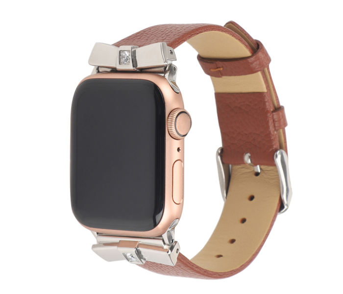 Promate SCEPTER-38SM 38mm Leather Watch Strap for Apple Watch Series - Brown - Zoom Image 2