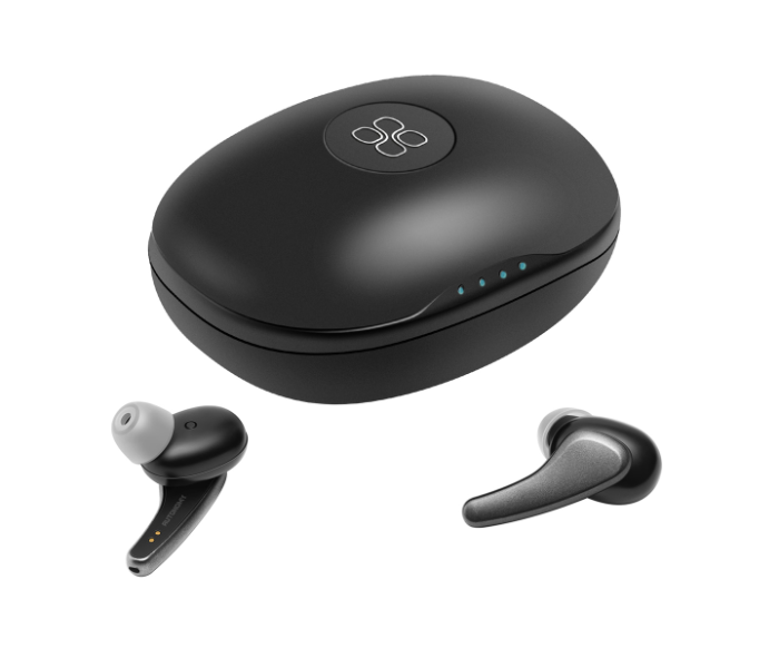 Promate Autonomy True Wireless Earbuds with Wireless Charging Case - Black - Zoom Image 1