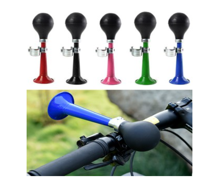 Rubber Squeeze Retro Cycling Handlebar Loud Air Horn Bell - Blue - Zoom Image 2