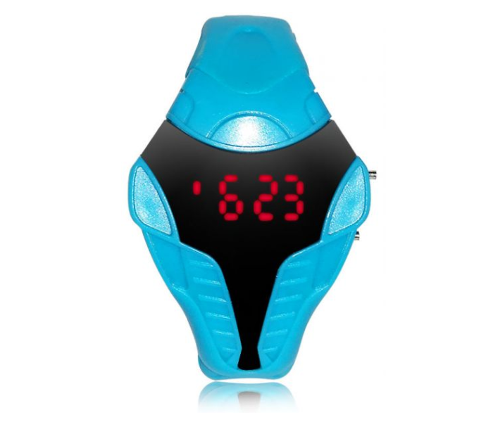 DGO Cobra Shape LED Silicone Band Wrist Watch - Blue - Zoom Image