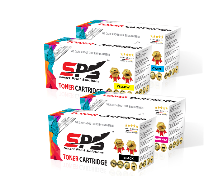 SPS Compatible Toner Cartridges Set of 4 Pack CE260A CE261A CE262A CE263A 647A for Color LaserJet and HP Color LaserJet Enterprise - Black,Cyan,Yellow and Magenta - Zoom Image