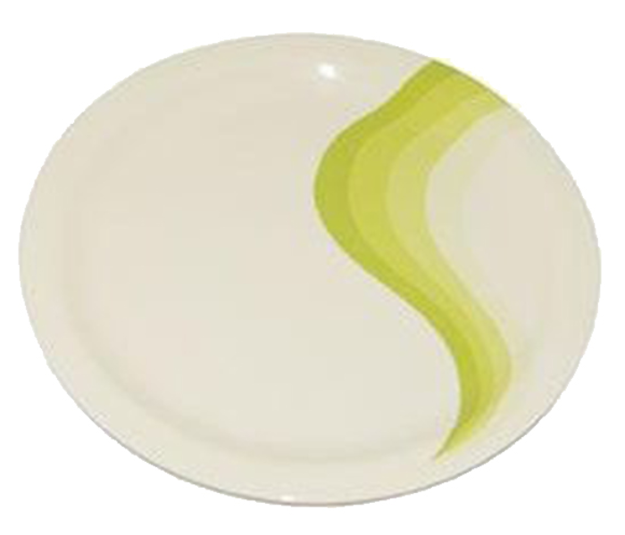 Royalford RF8078 11-inch Melamine Ware Super Rays Dinner Plate - Ivory & Pista Green - Zoom Image 3