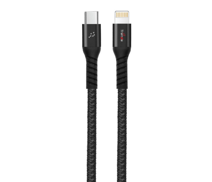 Trands TR-CA695 20W Type-C to Lightning 1 Meter Cable - Black - Zoom Image 1