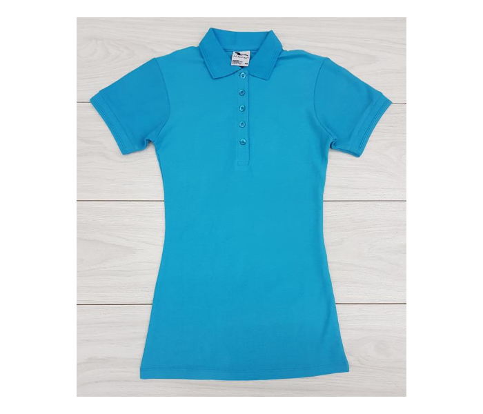 Nafoura Medium Polo T Shirt for Women - Torquise Blue - Zoom Image 2