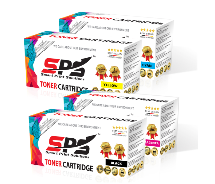 SPS Compatible Toner Cartridges for HP CF530A CF531A CF532A CF533A 205A Set of 4 Pack for HP Color LaserJet Pro - Black,Cyan,Yellow and Magenta - Zoom Image