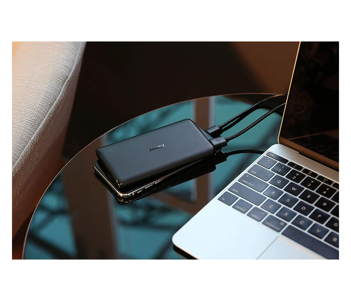 Aukey 5000 mAh Powerbank with AiPower Type C Micro USB Cable - Black - Zoom Image 2