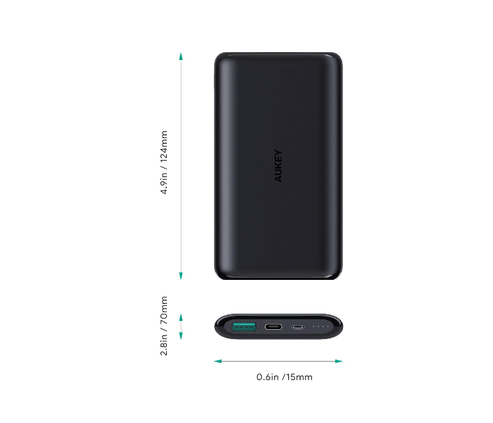 Aukey 10000mAh Powerbank with AiPower Micro USB Cable - Black - Zoom Image 4