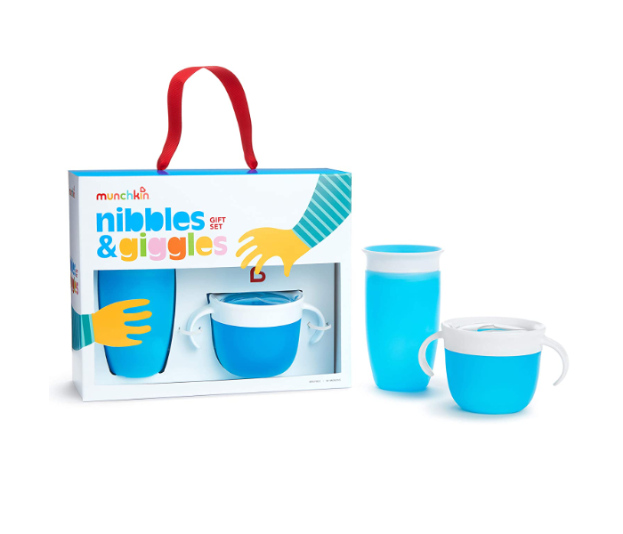 Munchkin Nibbles and Giggles Toddler Gift Set - Blue and White - Zoom Image