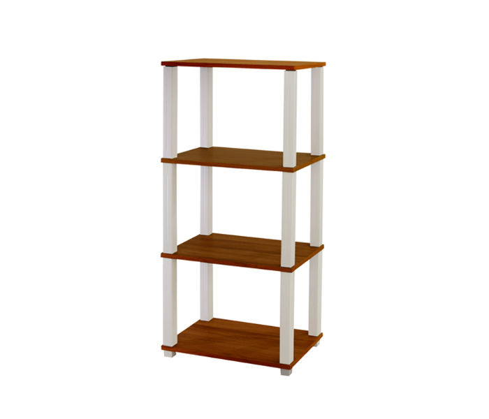 SH0000494 Flexi Storage Rack with 3 Compartment - White and Brown - Zoom Image