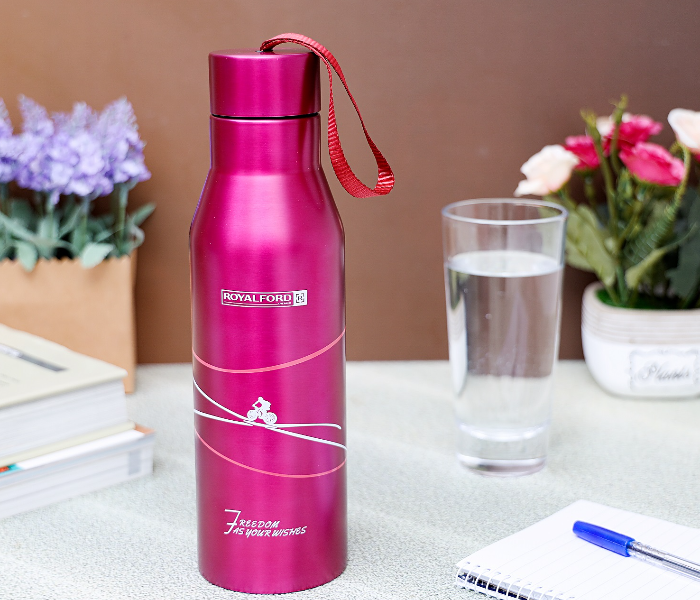 Royalford RF6606 720ml Stainless Steel Vacuum Bottle - Pink - Zoom Image 4