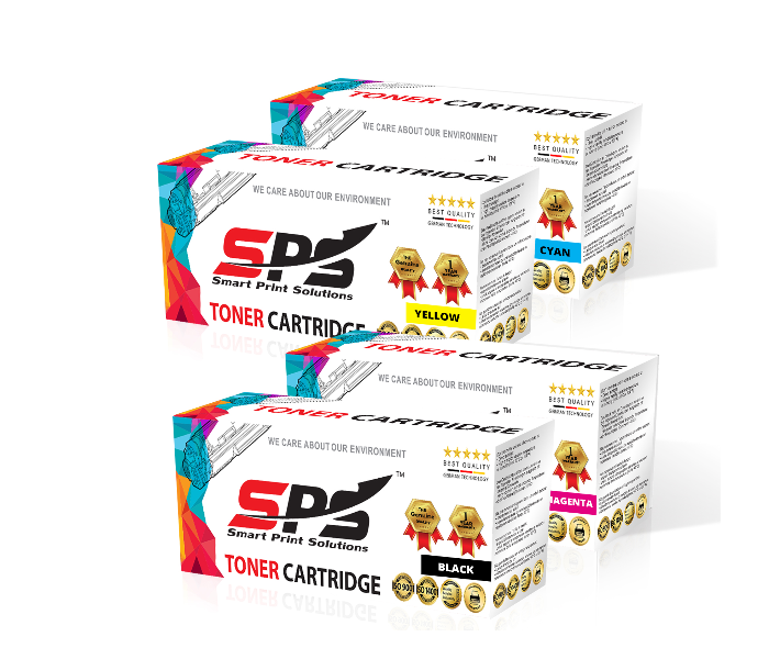 SPS Compatible Toner Cartridges Set of 4 Pack CE270 CE271A CE272A CE273A 650A for HP Color LaserJet Enterprise - Black,Cyan,Yellow and Magenta - Zoom Image