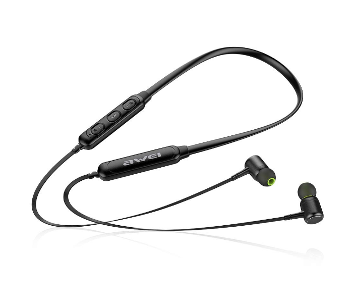 Awei G30BL Neckband Wireless Sport Earphones - Black - Zoom Image 5