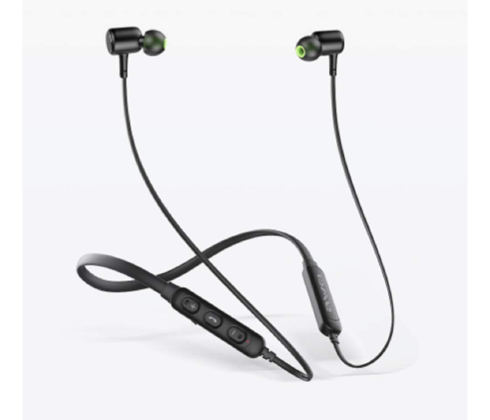 Awei G20BL Neckband Wireless Earphones - Black and Green - Zoom Image 2