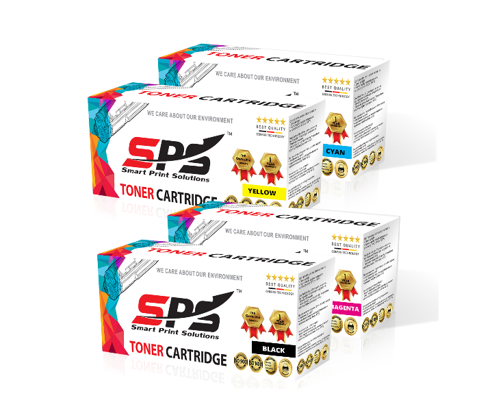 SPS Compatible Toner Cartridges Set of 4 Pack CE340A CE341A CE342A CE343A 651A for HP Color LaserJet Managed MFP - Black,Cyan,Yellow and Magenta - Zoom Image