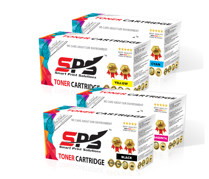 SPS Compatible Toner Cartridges Set of 4 Pack CE740A CE741A CE742A CE743A 307A for HP Color LaserJet Professional - Black,Cyan,Yellow and Magenta - Zoom Image