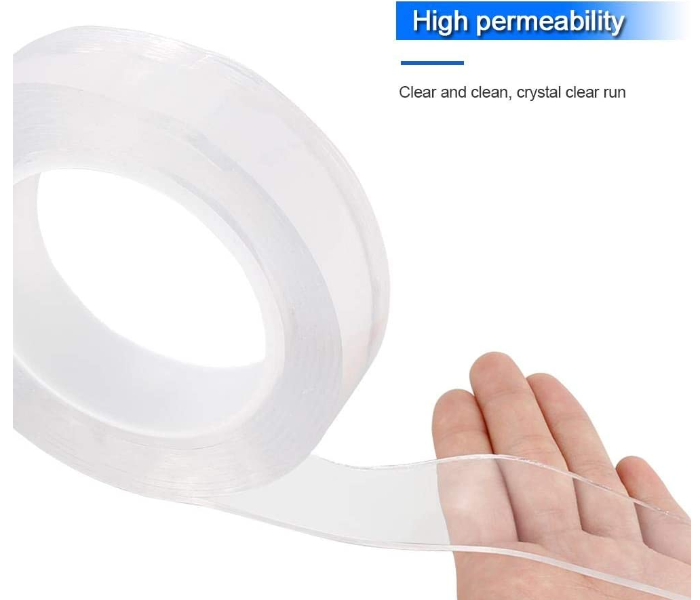 Torix 3 Meter Magic Improvement Double Sided Tape mounting Transparent Trace less Acrylic Reuse washable Waterproof Adhesive Tape - Zoom Image 4