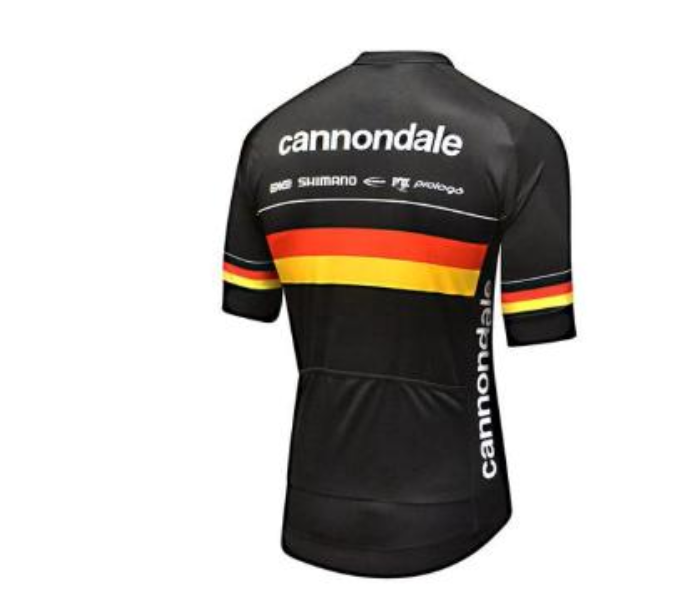 Cycling Large Jersey Full Zip Coolmax Polyester Cannondale Orange Design - Black - Zoom Image 2