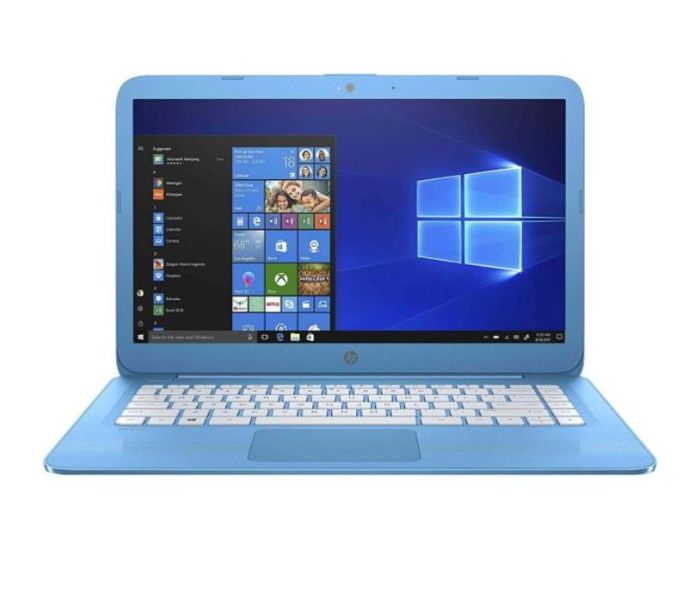 HP Stream 5MP87UA 14-CB070NR 14 inch Intel Celeron 4GB RAM 64GB eMMC Flash Drive Intel HD Graphics 400 Windows 10 - Aqua Blue - Zoom Image 1