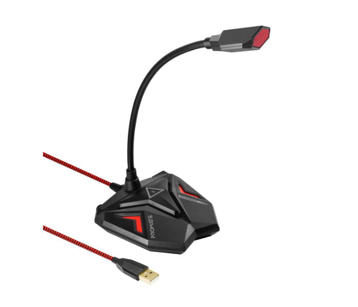 Promate Streamer USB Gaming Microphone - Black and Red - Zoom Image 1